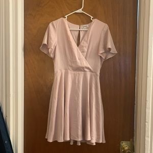 Pale pink, short sleeve, dress, express
